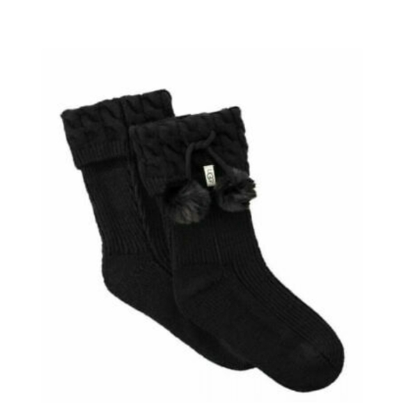 NWT Women's UGG Pom Pom Short Rain Boot Socks - Picture 4 of 7